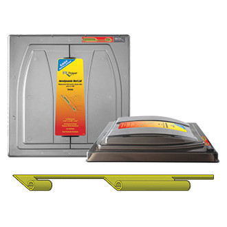 RV Designer® - 14.8" x 14.8" Smoke Roof Vent Lid for Jensen style, prior to 1994