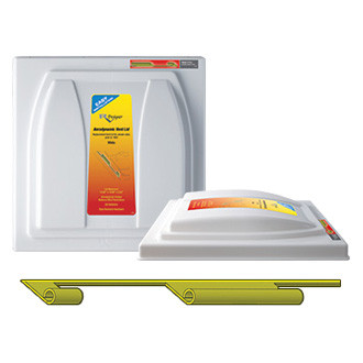 RV Designer® - 14.8" x 14.8" White Roof Vent Lid for Jensen style, prior to 1994