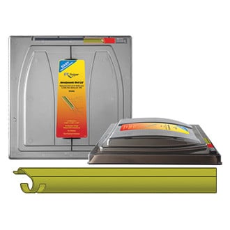 RV Designer® - 14.8" x 14.8" Smoke Roof Vent Lid for Ventline prior to 2008, Elixir starting with 1994