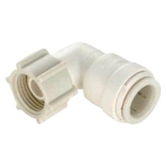 SeaTech® - 35 Series 90° White Plastic Female Swivel Elbow (3/8" CTS x 1/2" FNPS)
