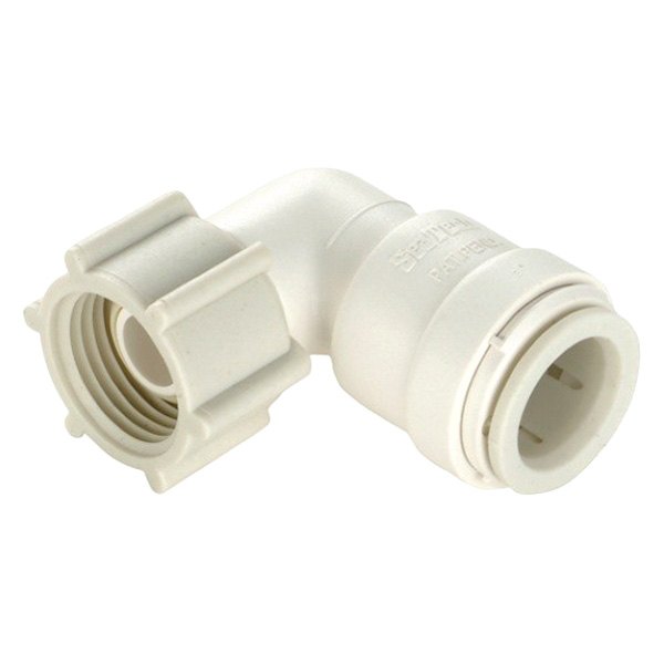 35 Series 90° White Plastic Female Swivel Elbow (1/2" CTS x 1/2" FNPS)