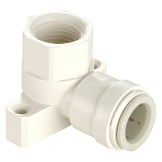 SeaTech® - 35 Series 90° White Plastic Drop Ear Elbow (1/2" CTS x 1/2" FNPT)