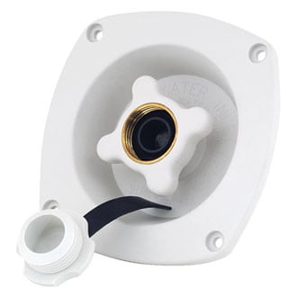 SHURflo® - White Stainless Steel City Flush Water Fill with 1/2" MPT Brass Check Valve