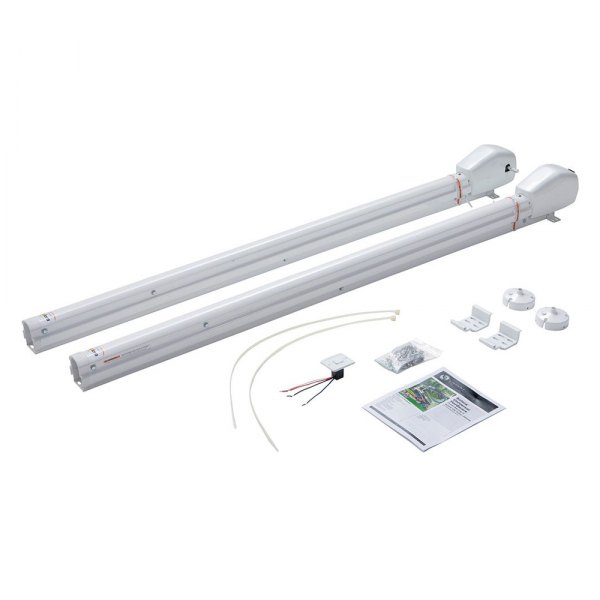 Solera Awnings® - 5.7' White Power 12V Patio Awning Arm Kit 2 Pieces