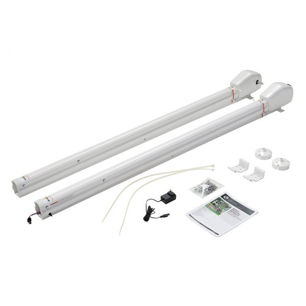 Solera Awnings® - 5.7' White Power 18V Patio Awning Arm Kit 2 Pieces
