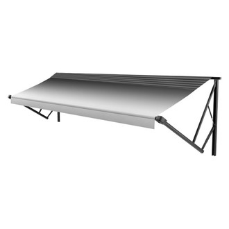 Solera Awnings® V000334969 - XL™ 20'W x 9.8'Ext. Black Fade Vinyl Power RV Patio Awning Roller Assembly & Black End Caps