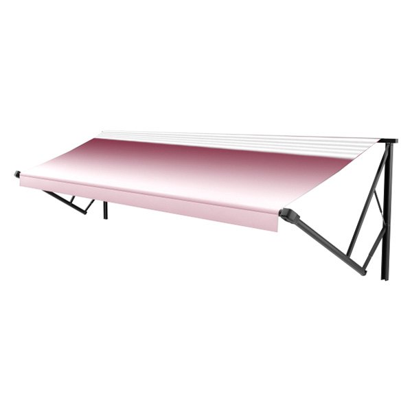 Solera Awnings® - XL™ 20'W x 9.8'Ext. Burgundy Vinyl Power RV Patio Awning Roller Assembly & White End Caps
