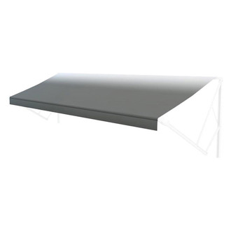 Solera Awnings® - 10'W x 8'Ext. Silver Fade One-Piece Replacement Vinyl Fabric for RV Patio Awnings