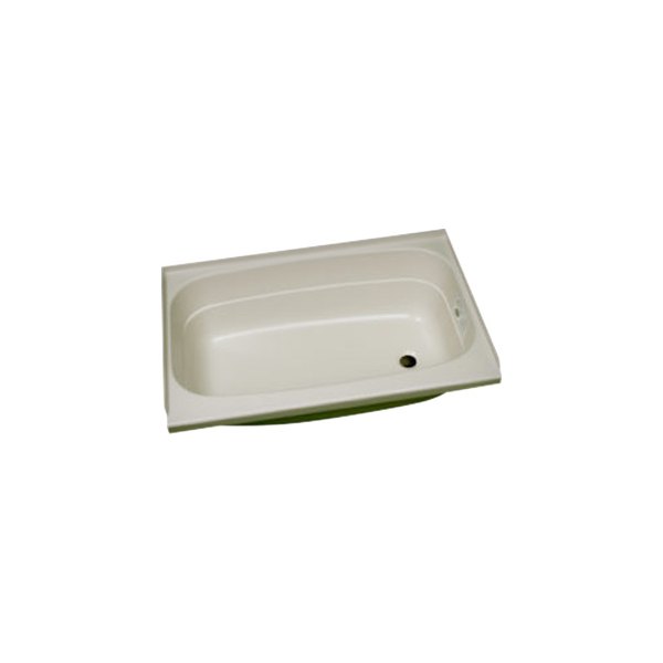 Bri-Rus® - Parchment Plastic Rectangular Bath Tub with Right Hand Drain