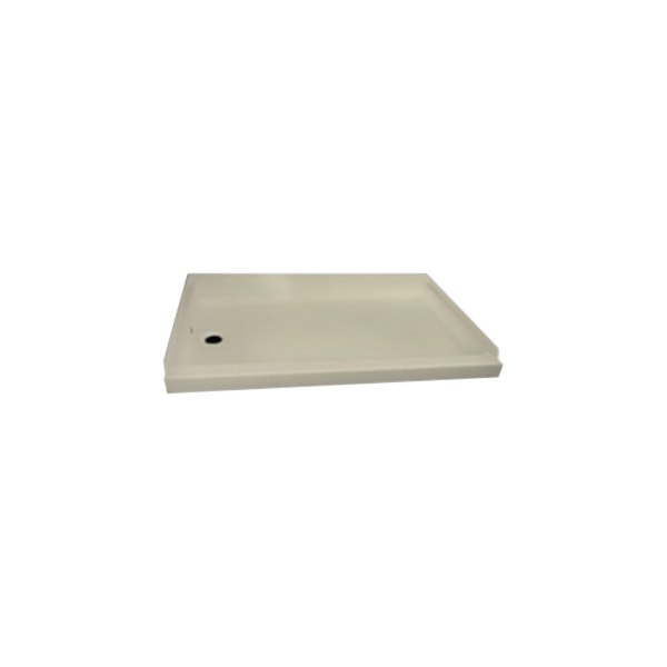 Specialty Recreation® - Parchment Plastic Rectangular Shower Pan with Left Hand Drain