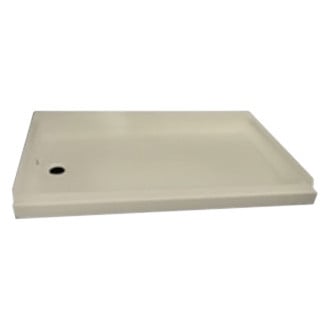 Specialty Recreation® - Parchment Plastic Rectangular Shower Pan with Left Hand Drain (36"L x 24"W)