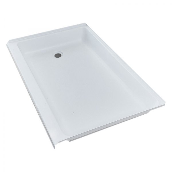 Specialty Recreation® - White Plastic Rectangular Heavy Duty Shower Pan with Left Hand Drain