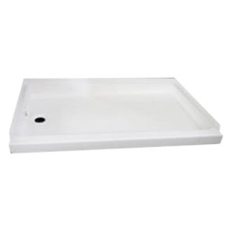 Specialty Recreation® SP2440WL - White Plastic Rectangular Shower Pan with Left Hand Drain (40"L x 24"W)