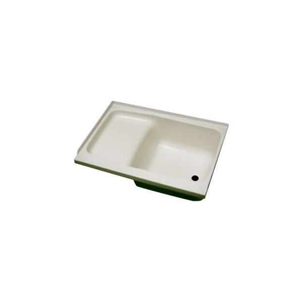Specialty Recreation® - Parchment Plastic Rectangular Step Bath Tub with Right Hand Drain