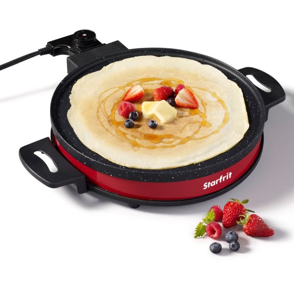 Starfrit® - The Rock™ 1200W Red/Black Skillet with Stand