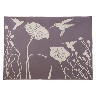 Stylish Camping® - 11'W x 8'L Brown/Beige Humming Bird Polypropylene Patio Mat