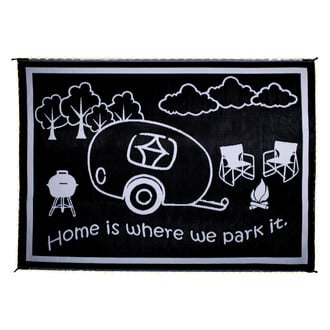 Stylish Camping® - 11'W x 8'L Polypropylene RV Home Design Patio Mat with LED Light