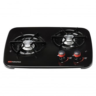 ToughGrade 2 Burner RV Cooktop, 1 x 1600W Induction Burner, 1 x