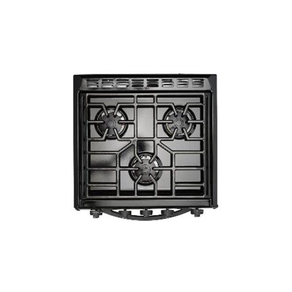 Suburban® - Slide-In Black/Stainless Steel 5800 RTU RV Cooktop with Deluxe Grate & Clear Glass Cover RV Cooktop