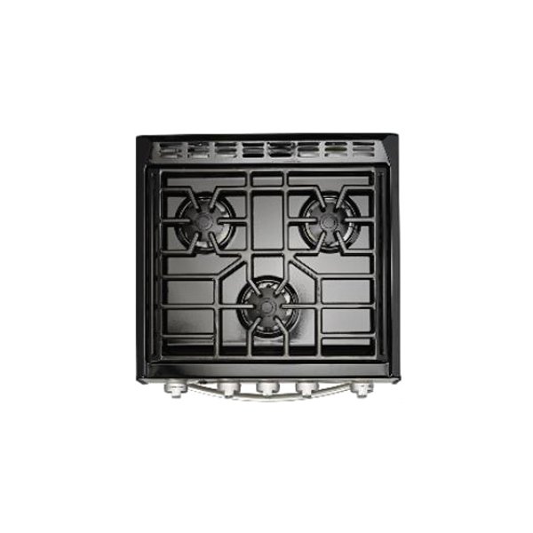 Suburban® - Slide-In Silver 5800 RTU RV Cooktop with Deluxe Grate & Clear Glass Cover RV Cooktop