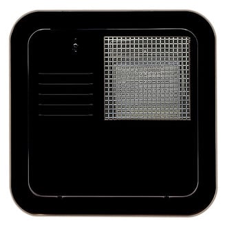 Suburban® - Black Flush Mount RV Water Heater Access Door with Hinge, Door Latch & Mounting Hardware