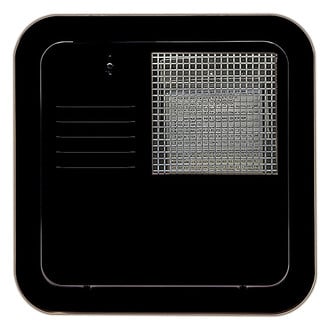 Suburban® - Black Steel Flush Mount RV Water Heater Access Door with Frame & Screen