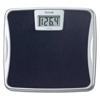 Taylor Digital Bathroom Scale Black Non Slip Mat