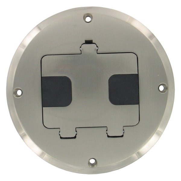 TayMac® Round Concealed Receptacle Floor Box Kit with Recessed Duplex