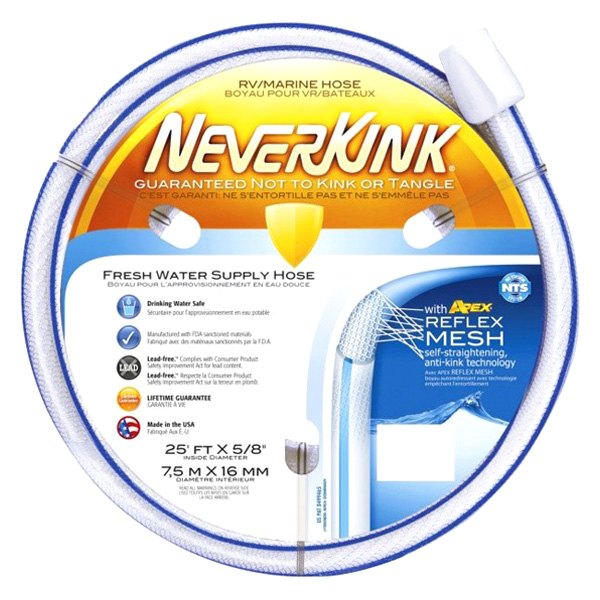 Teknor Apex® - NeverKink™ 5/8" x 25' White Fresh Water Hose