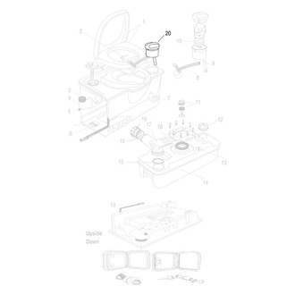 Thetford® - Porta Potti™ Cassette™ C4 White Key Pad Flush