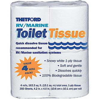 Thetford® - Aqua Soft™ 1-Ply RV/Marine Toilet Tissue
