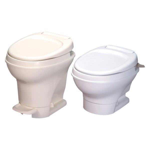Thetford® - Aqua Magic™ V Hand Flush White Plastic Low Profile Built-In Toilet