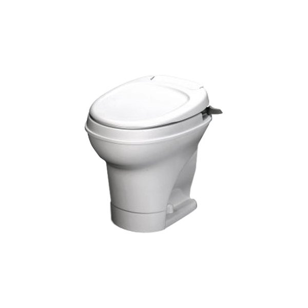 Thetford® - Aqua Magic™ V Hand Flush White Plastic Low Profile Built-In Toilet with Hand Spray