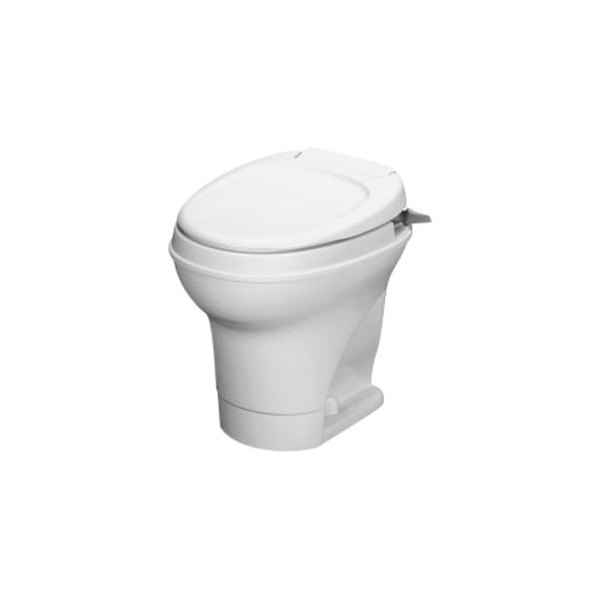 Thetford® - Aqua Magic™ V Hand Flush White Plastic High Profile Built-In Toilet with Hand Spray