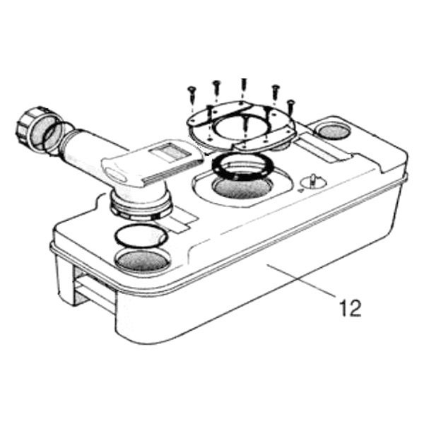 Thetford® - Porta Potti™ Cassette™ C4/C2 Complete Holding Tank for Right Hand w/o Wheels