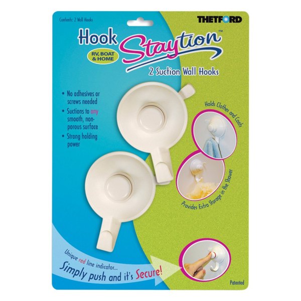 Thetford® - Staytion™ White Plastic Suction Hook