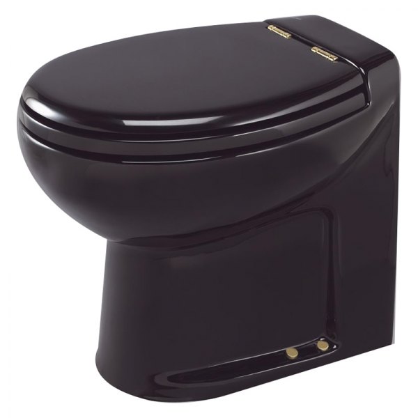 Thetford® - Tecma™ Silence Plus 1 Black/Gold Porcelain 12V High Profile Built-In Toilet with Wall Switch