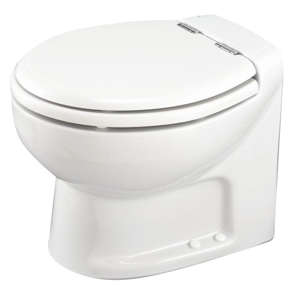 Thetford® - Tecma™ Silence Plus 2 White/Chrome Porcelain 12V Low Profile Built-In Toilet with Electric Solenoid