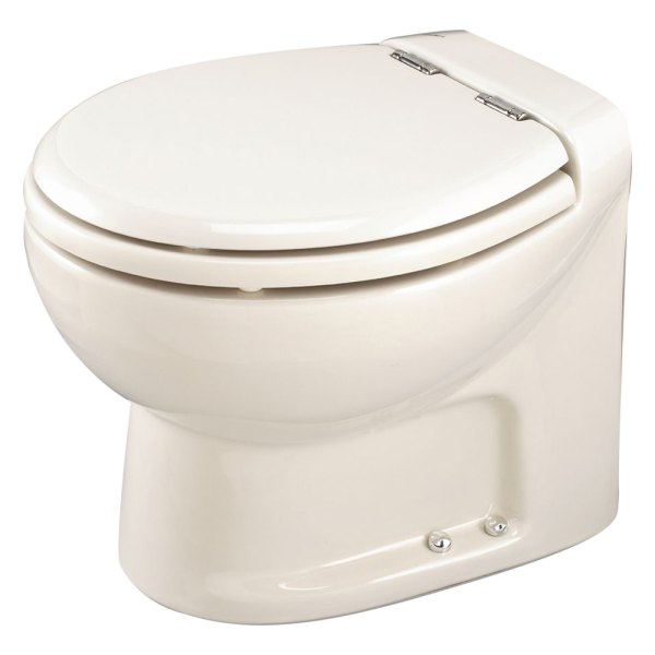 Thetford® - Tecma™ Silence Plus 2 Bone/Chrome Porcelain 12V Low Profile Built-In Toilet with Electric Solenoid