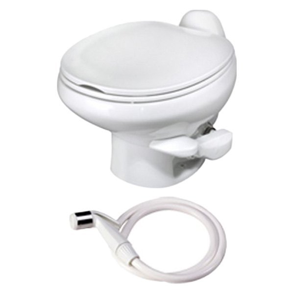 Thetford® - Aqua Magic™ Style II White Plastic Low Profile Built-In Toilet with Hand Spray