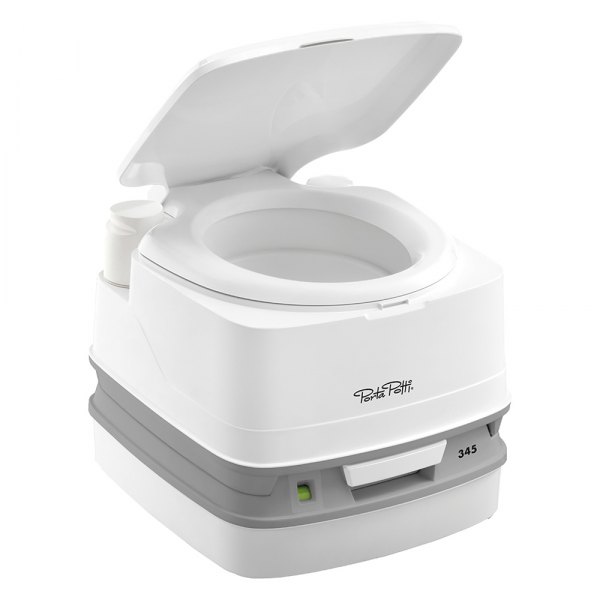 Thetford® - Porta Potti™ 345 White/Gray Plastic Portable Toilet (3.2 gal)