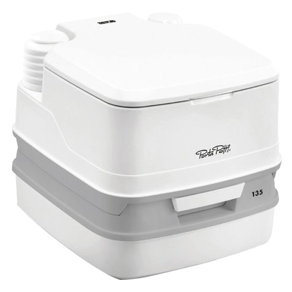 Thetford® - Porta Potti™ 135 White/Gray Plastic Portable Toilet (2.6 gal)