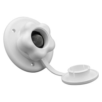 Thetford® - White Plastic City Flush Water Fill with 1/2" MPT Plastic Check Valve