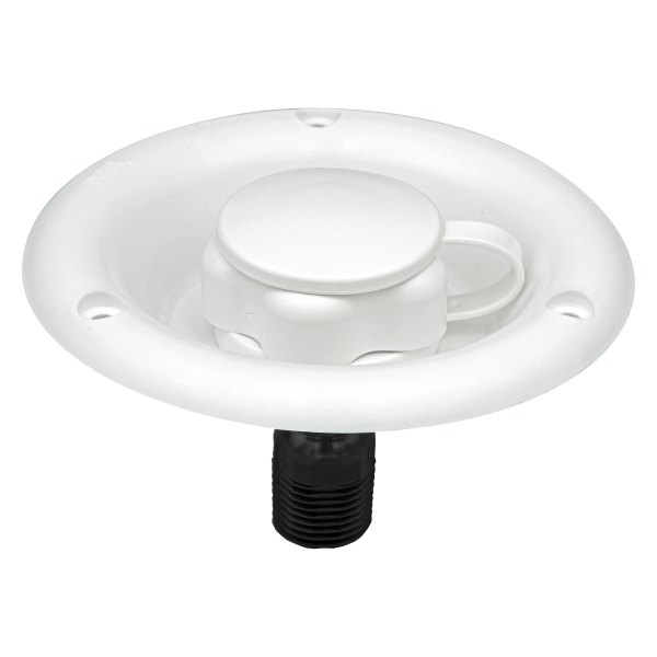 Thetford® - White Plastic City Recessed Water Fill with 1/2" MPT Plastic Check Valve