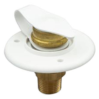 Thetford® - Flusher™ White Metal City Flush Water Fill with 1/2" MPT Plastic Check Valve