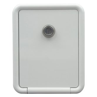 Thetford® - 6-1/4" H x 5" W White Gravity Water Hatch with Key Lock Door