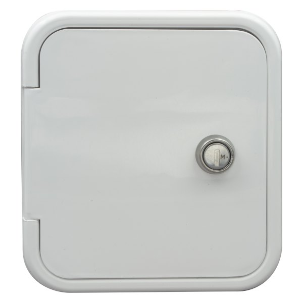 Thetford® - 6-1/2" H x 6" W White Gravity Water Hatch with Key Lock Door