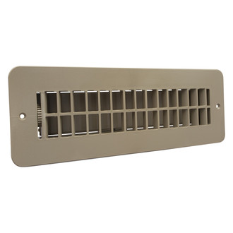 Thetford® - B&B Molders 2.3" x 10" Tan Plastic Dampered Floor Register
