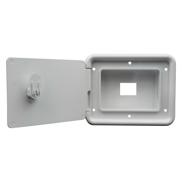 Thetford® - 6.25"H x 5"W Polar White Rectangular Multi-Purpose Access Hatch with Rectangular Back Hole