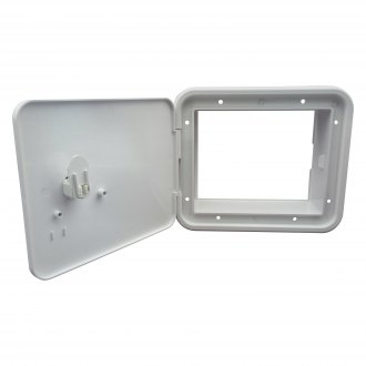 JR Products ZE102-A Polar White Large Key Lock Multi-Purpose Access Hatch 